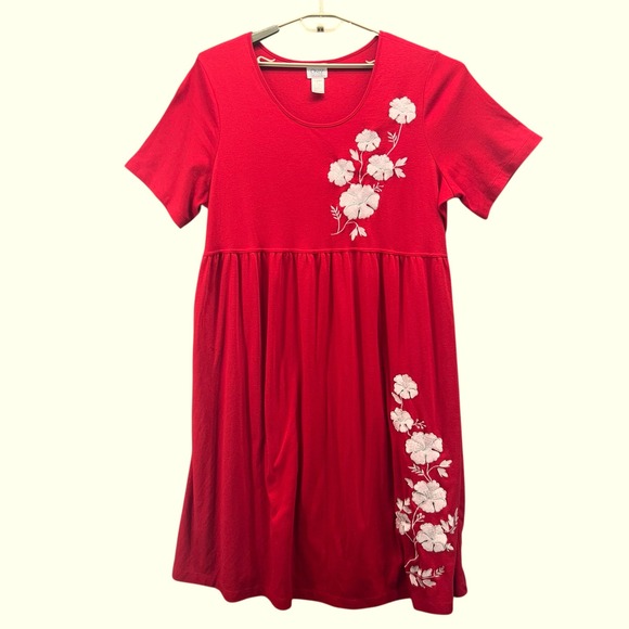 Only Necessities Womens Maxi Dress Size 1X Cottagecore Floral Embroidered Boho - Picture 1 of 12